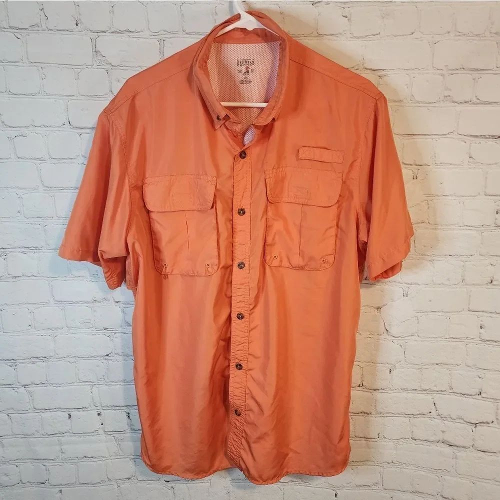 Men's Red Head "fishing" button-down shirt, size Large